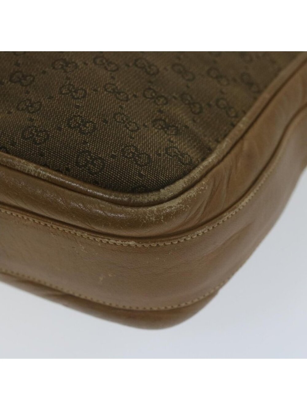 Authentic GUCCI Micro GG Canvas Shoulder Bag Beige Brown - Picture 7 of 16